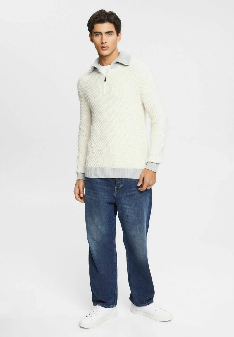 Edc By Esprit MIT KURZEM REISSVERSCHLUSS - Strickpullover - Ice – Bild 2
