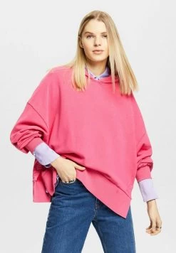 Edc By Esprit MIT GETEILTEM SAUM - Kapuzenpullover - Pink Fuchsia