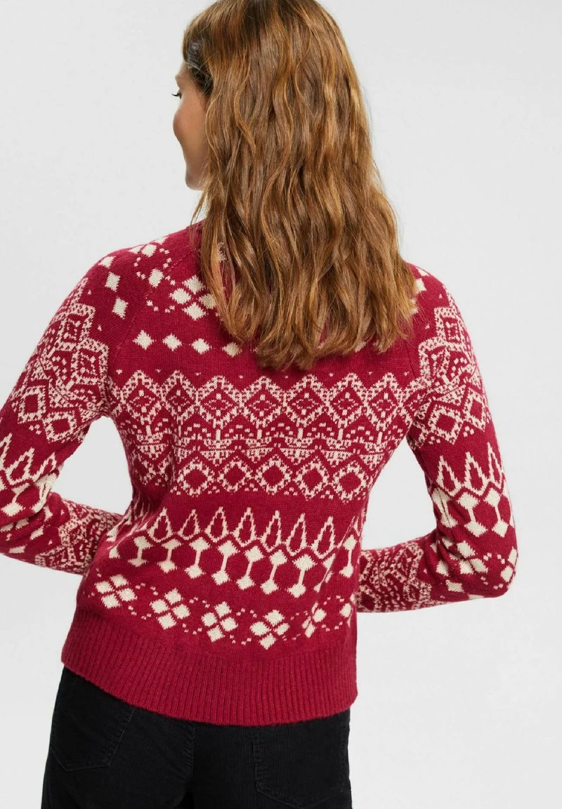 Edc By Esprit MIT GLITZEREFFEKT - Strickpullover - Cherry Red – Bild 3