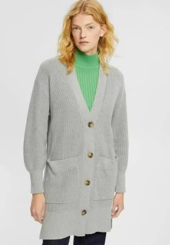 Edc By Esprit LANGER - Strickjacke - Medium Grey