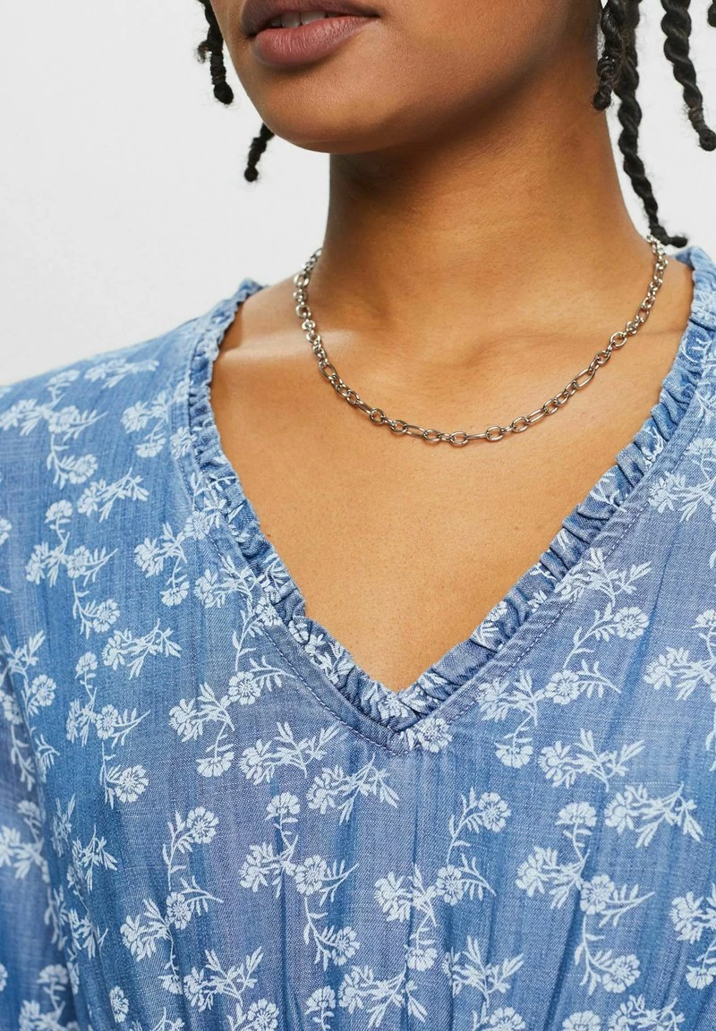 Edc By Esprit MIT FLORALEM PRINT - Jeanskleid - Blue Medium Washed New – Bild 4