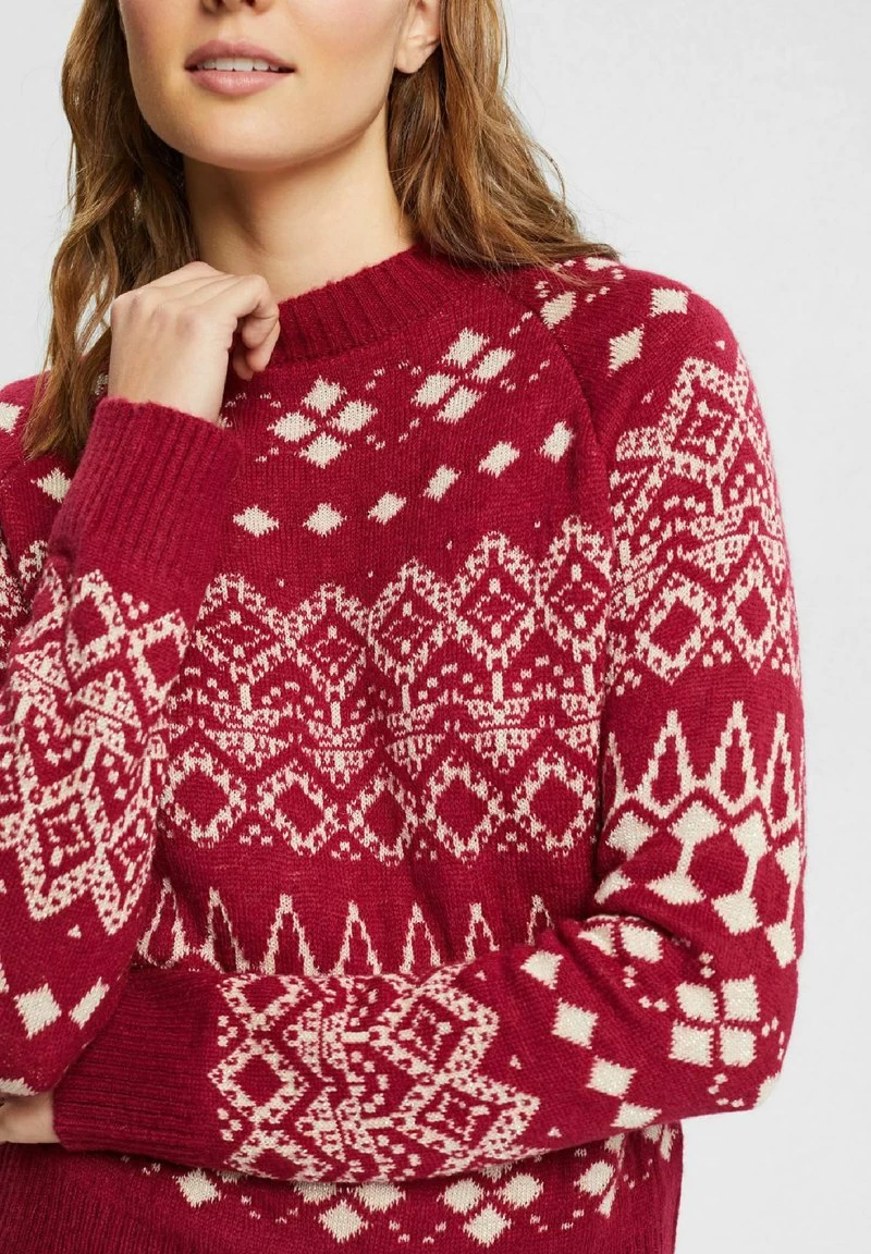 Edc By Esprit MIT GLITZEREFFEKT - Strickpullover - Cherry Red – Bild 4