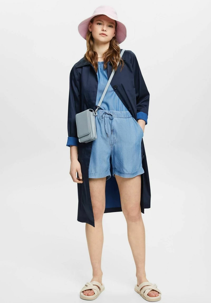 Edc By Esprit ÄRMELLOSE I MIT RÜSCHEN - Bluse - Blue Medium Wash – Bild 2