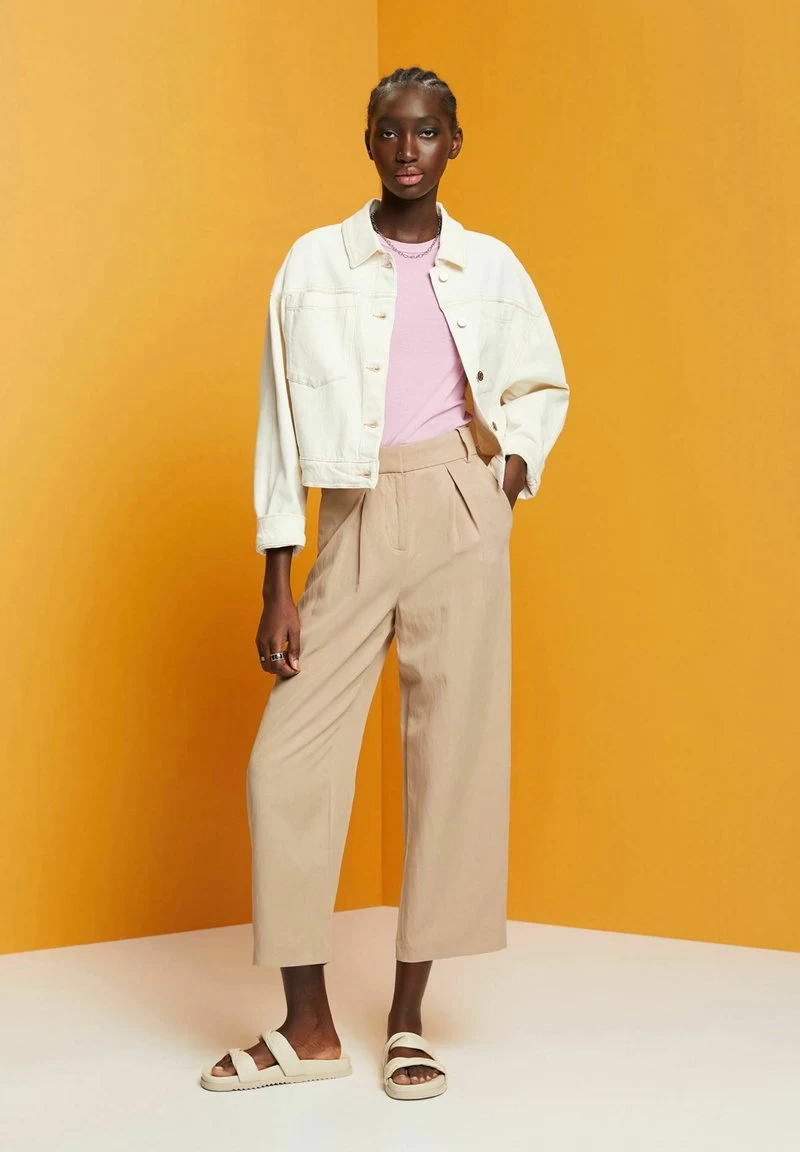 Edc By Esprit INDOOR - Jeansjacke - Light Beige