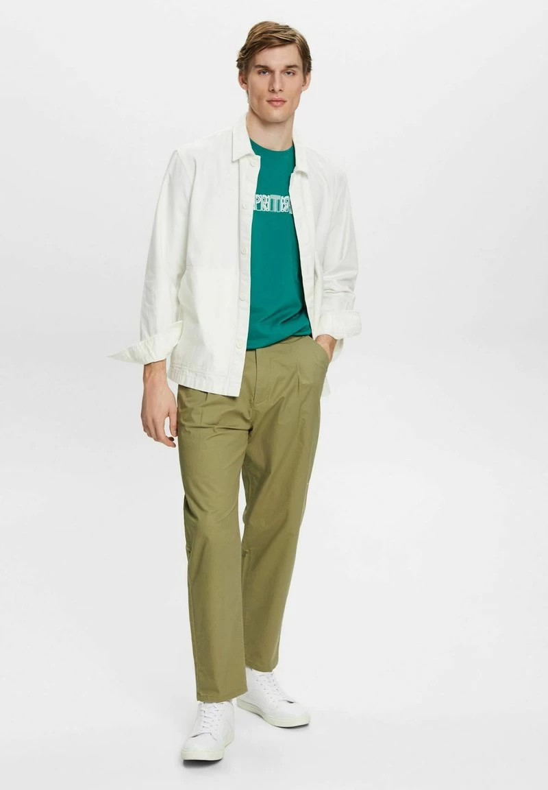 Edc By Esprit MIT LOGO-PRINT IN LOCKERER PASSFORM - T-Shirt Print - Emerald Green – Bild 4