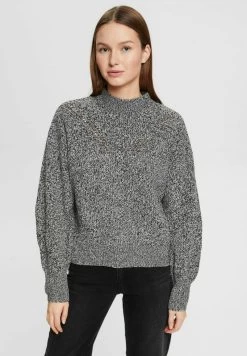Edc By Esprit MOCKNECK - Strickpullover - Black