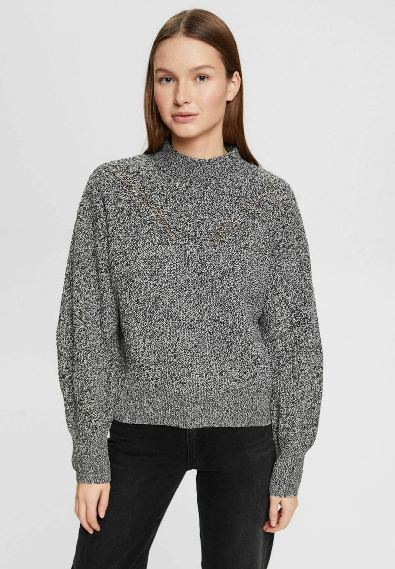 Edc By Esprit MOCKNECK - Strickpullover - Black