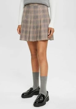 Edc By Esprit MIT KAROMUSTER - A-Linien-Rock - Beige