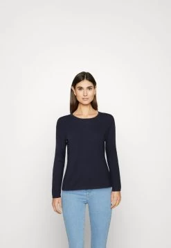 Edc By Esprit BASIC CREWNECK - Strickpullover - Navy