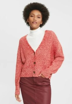 Edc By Esprit V NECK - Strickjacke - Red
