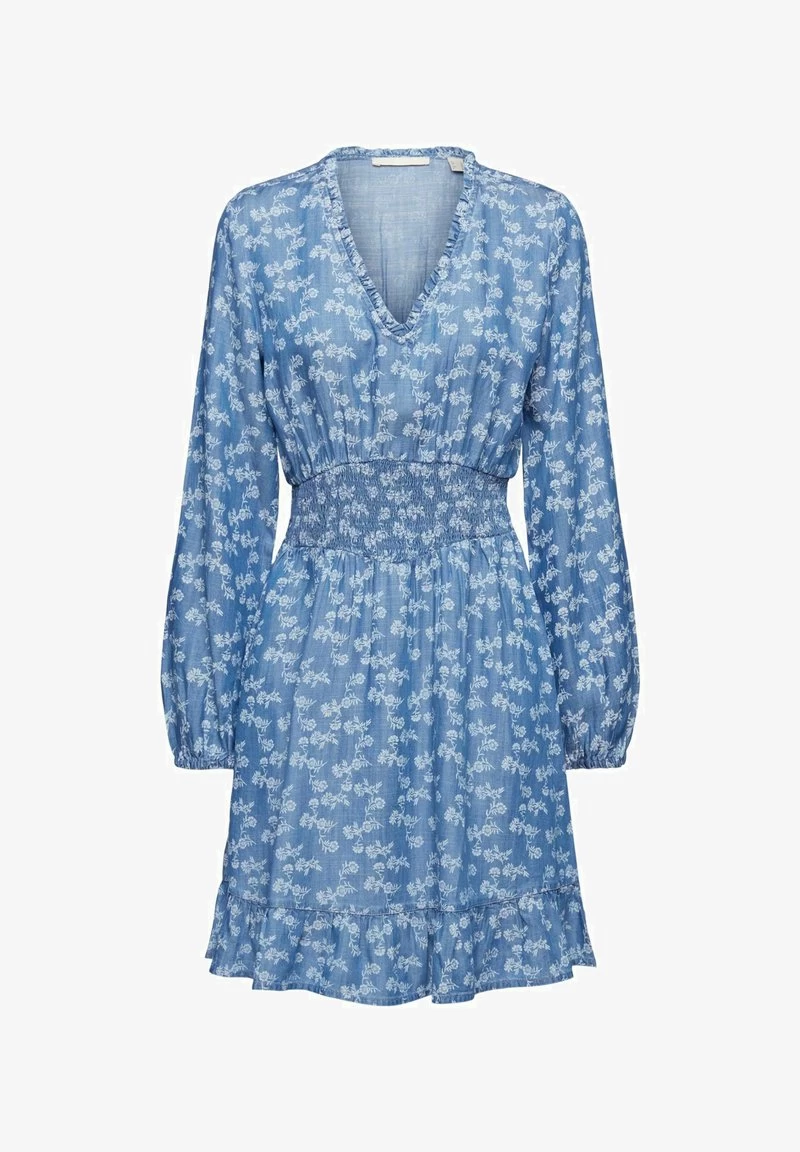 Edc By Esprit MIT FLORALEM PRINT - Jeanskleid - Blue Medium Washed New – Bild 5