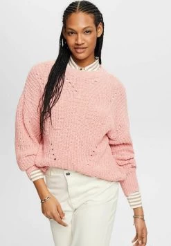 Edc By Esprit MIT ZOPF-MUSTER - Strickpullover - Pink