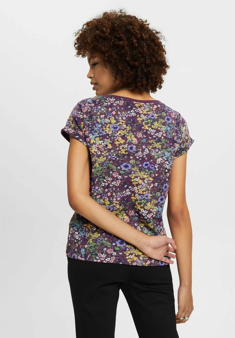 Edc By Esprit F SUS AOP SLUB - T-Shirt Print - Dark Purple – Bild 3