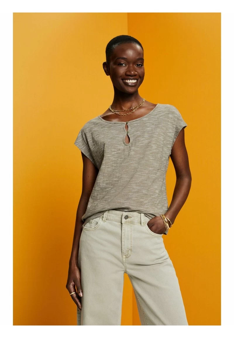 Edc By Esprit T-Shirt Print - Khaki Green – Bild 4