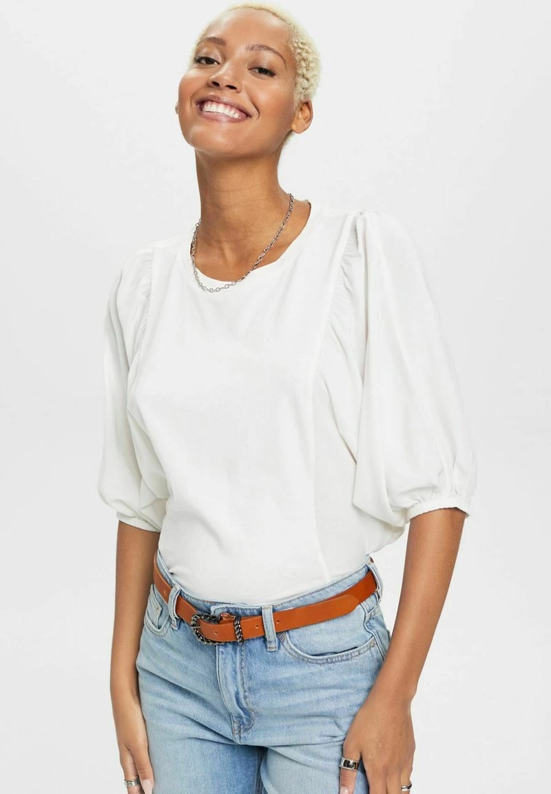 Edc By Esprit Langarmshirt - Off White