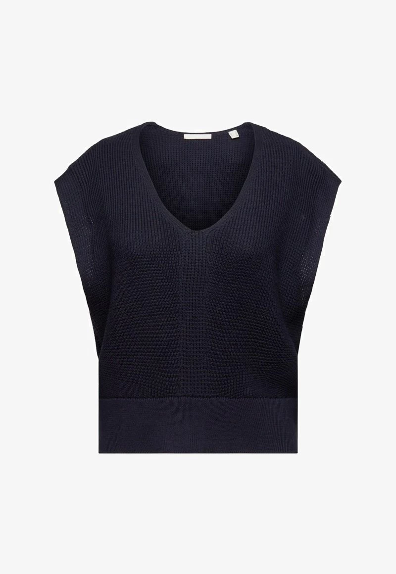 Edc By Esprit TANK MIT V-AUSSCHNITT - Strickpullover - Navy – Bild 6
