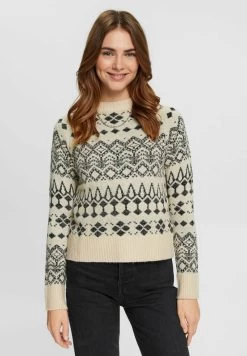 Edc By Esprit MIT GLITZEREFFEKT - Strickpullover - Beige