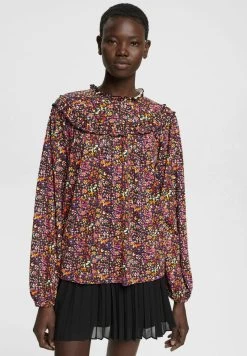 Edc By Esprit MIT GEKRÄUSELTER - Langarmshirt - New Black