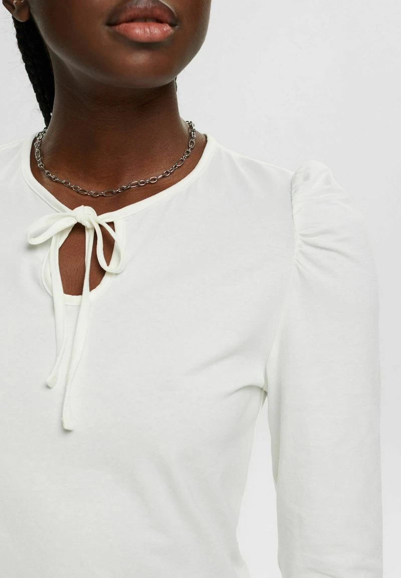 Edc By Esprit MIT KEYHOLE-DETAIL - Langarmshirt - Off White – Bild 4