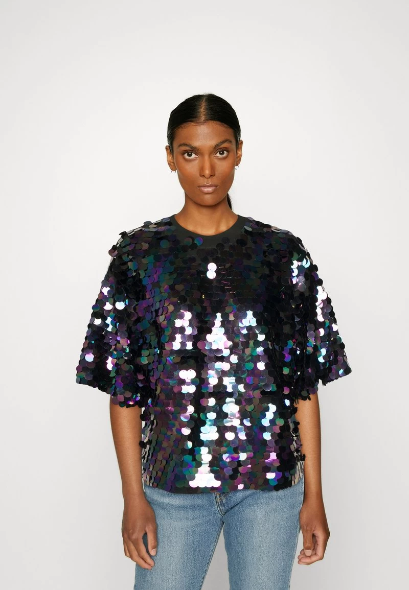 Edc By Esprit SEQUINS - T-Shirt Print - Black