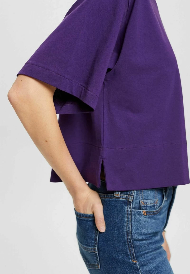 Edc By Esprit T-Shirt Basic - Dark Purple – Bild 4