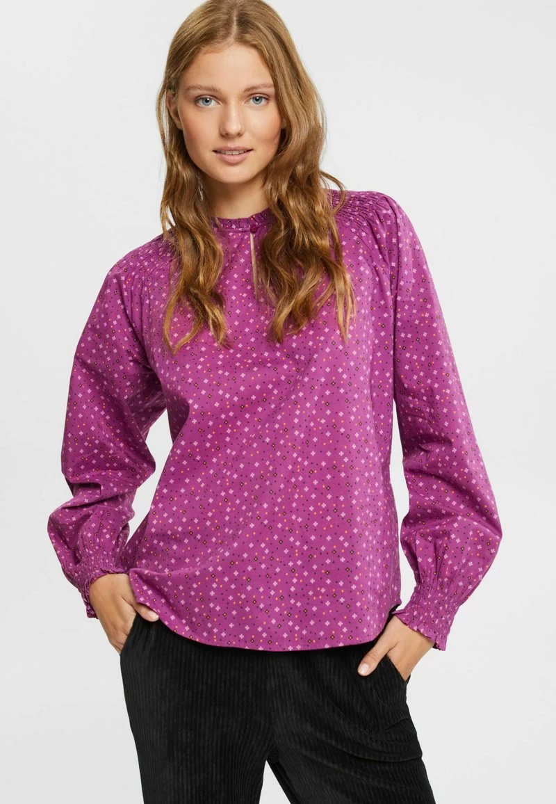 Edc By Esprit MIT MUSTER ORGANISCHE - Bluse - Violet