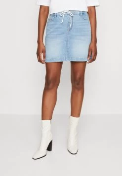 Edc By Esprit JOGG SKIRT - Minirock - Blue Light Wash