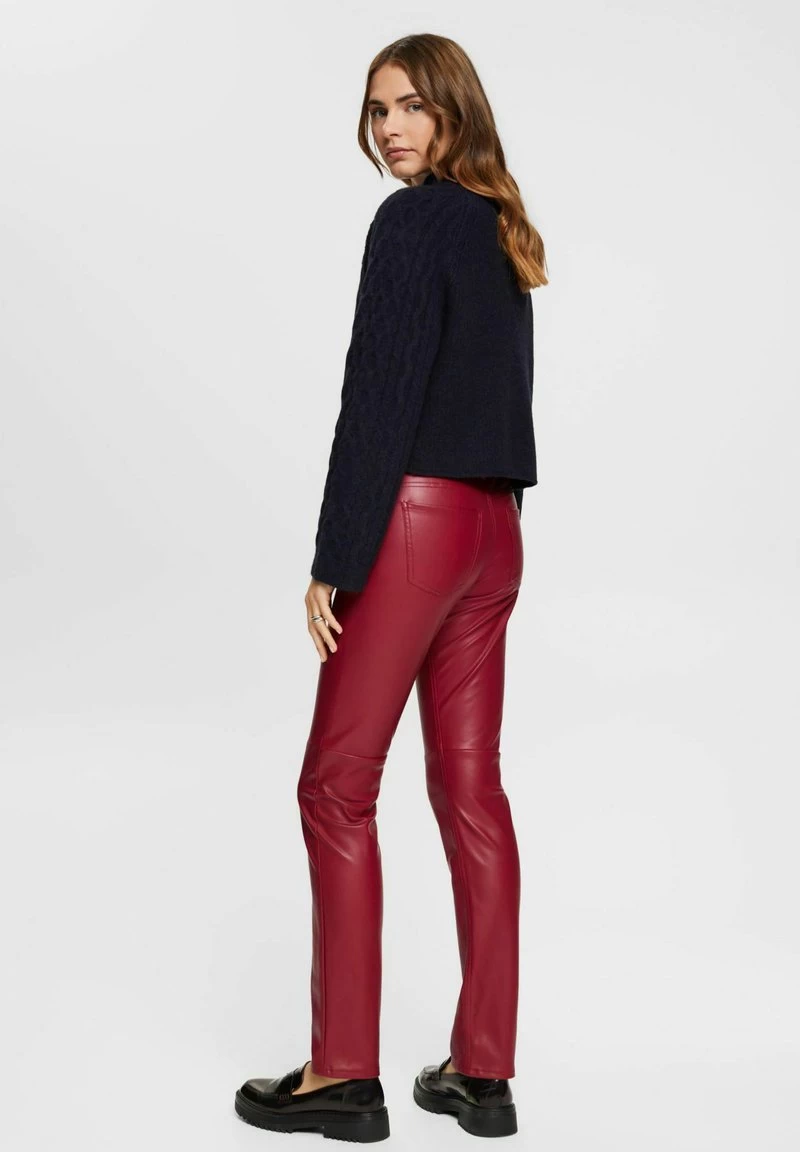 Edc By Esprit MIT MITTELHOHEM BUND UND GERADEM BEIN - Stoffhose - Cherry Red – Bild 3