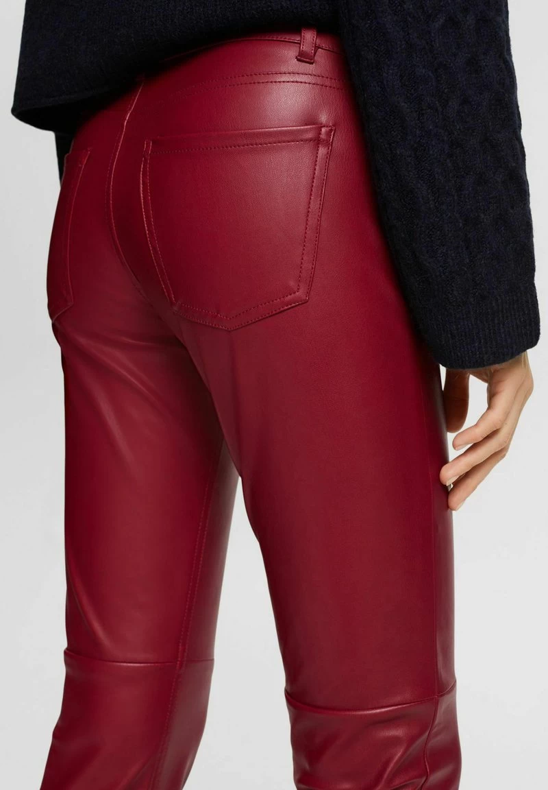 Edc By Esprit MIT MITTELHOHEM BUND UND GERADEM BEIN - Stoffhose - Cherry Red – Bild 4