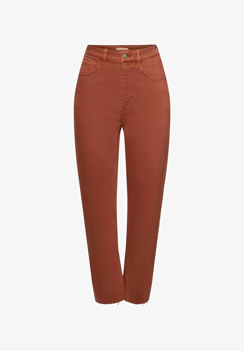 Edc By Esprit CROPPED MIT FRANSENSAUM - Jeans Slim Fit - Rust Brown – Bild 5
