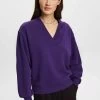 Edc By Esprit Sweatshirt - Dark Purple