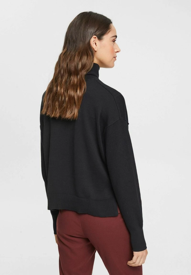 Edc By Esprit ROLLKRAGEN - Strickpullover - Black – Bild 3