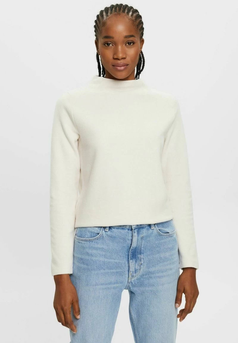 Edc By Esprit HIGH NECK - Strickpullover - Off White