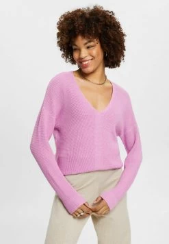 Edc By Esprit MIT V-AUSSCHNITT - Strickpullover - Lilac