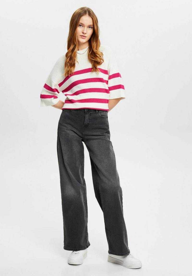 Edc By Esprit MIT CROPPED-ÄRMELN - Strickpullover - Off White – Bild 2