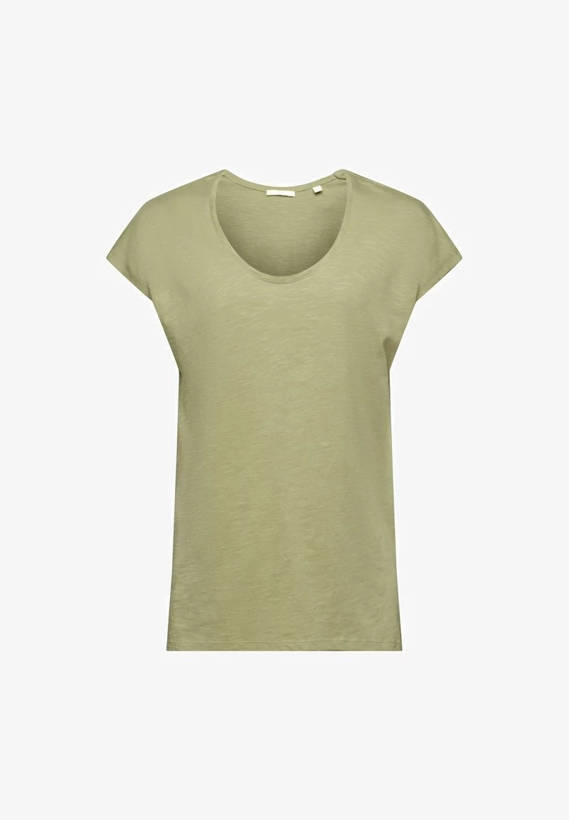 Edc By Esprit MIT U BOOTAUSSCHNITT - T-Shirt Basic - Light Khaki – Bild 6