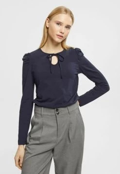 Edc By Esprit MIT KEYHOLE-DETAIL - Langarmshirt - Navy