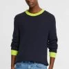 Edc By Esprit STRUKTUR - Strickpullover - Navy