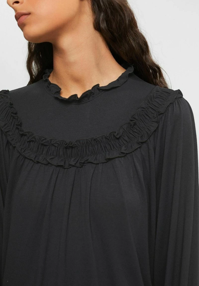 Edc By Esprit MIT GEKRÄUSELTER - Langarmshirt - Black – Bild 4