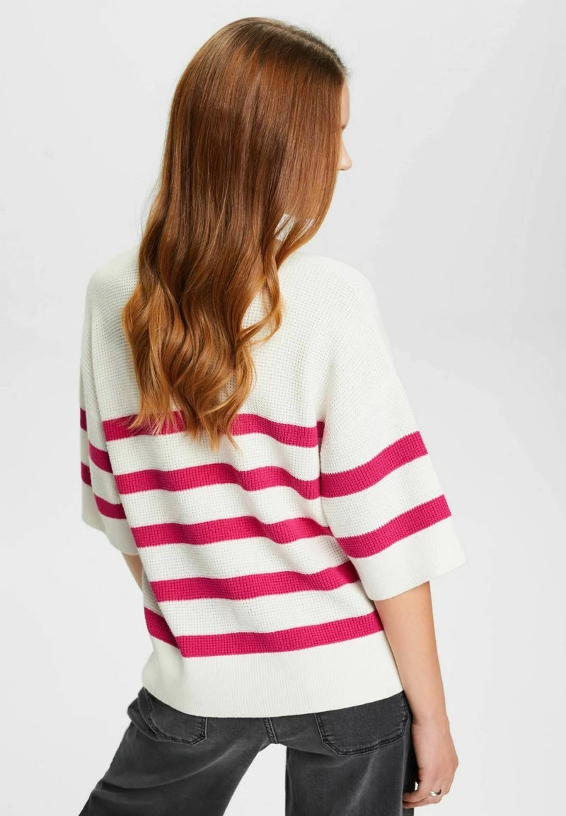 Edc By Esprit MIT CROPPED-ÄRMELN - Strickpullover - Off White – Bild 3