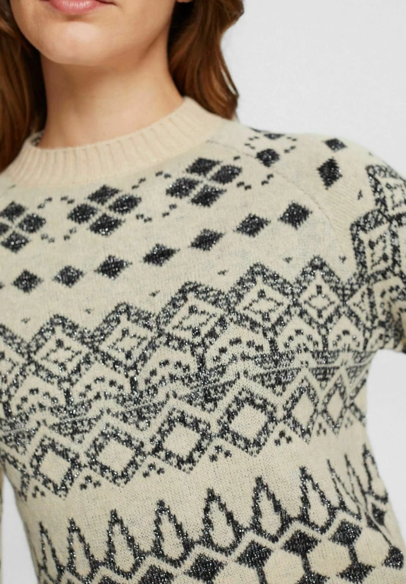 Edc By Esprit MIT GLITZEREFFEKT - Strickpullover - Beige – Bild 4