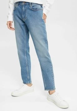 Edc By Esprit STRETCH - Jeans Straight Leg - Blue Light Washed