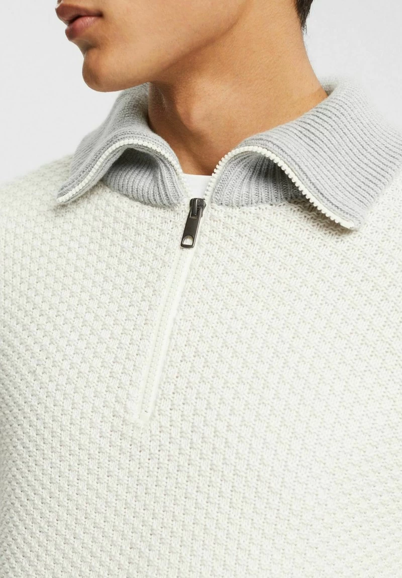 Edc By Esprit MIT KURZEM REISSVERSCHLUSS - Strickpullover - Ice – Bild 4